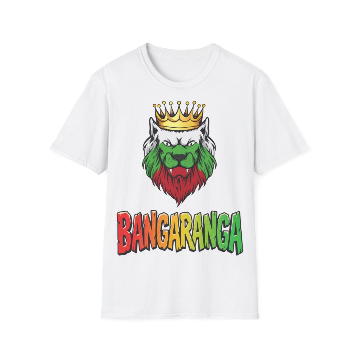 Bangaranga Lion Crown graphic T-Shirt | Reggae Rasta colors