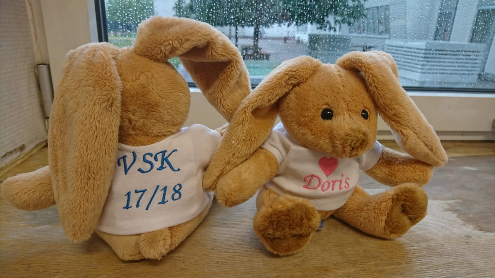 Hase mit Wunschnamen bestickt