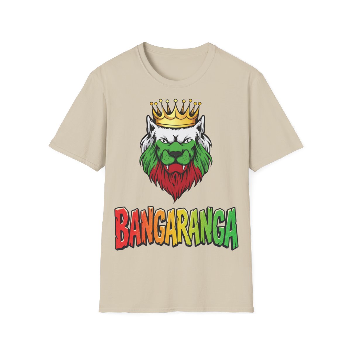 Bangaranga Lion Crown graphic T-Shirt | Reggae Rasta colors