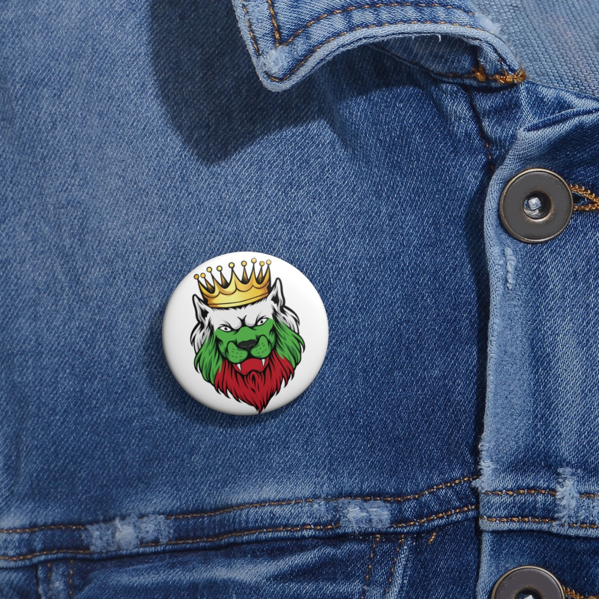 Bulgarien Lion with Crown Pin Button | Round Badge