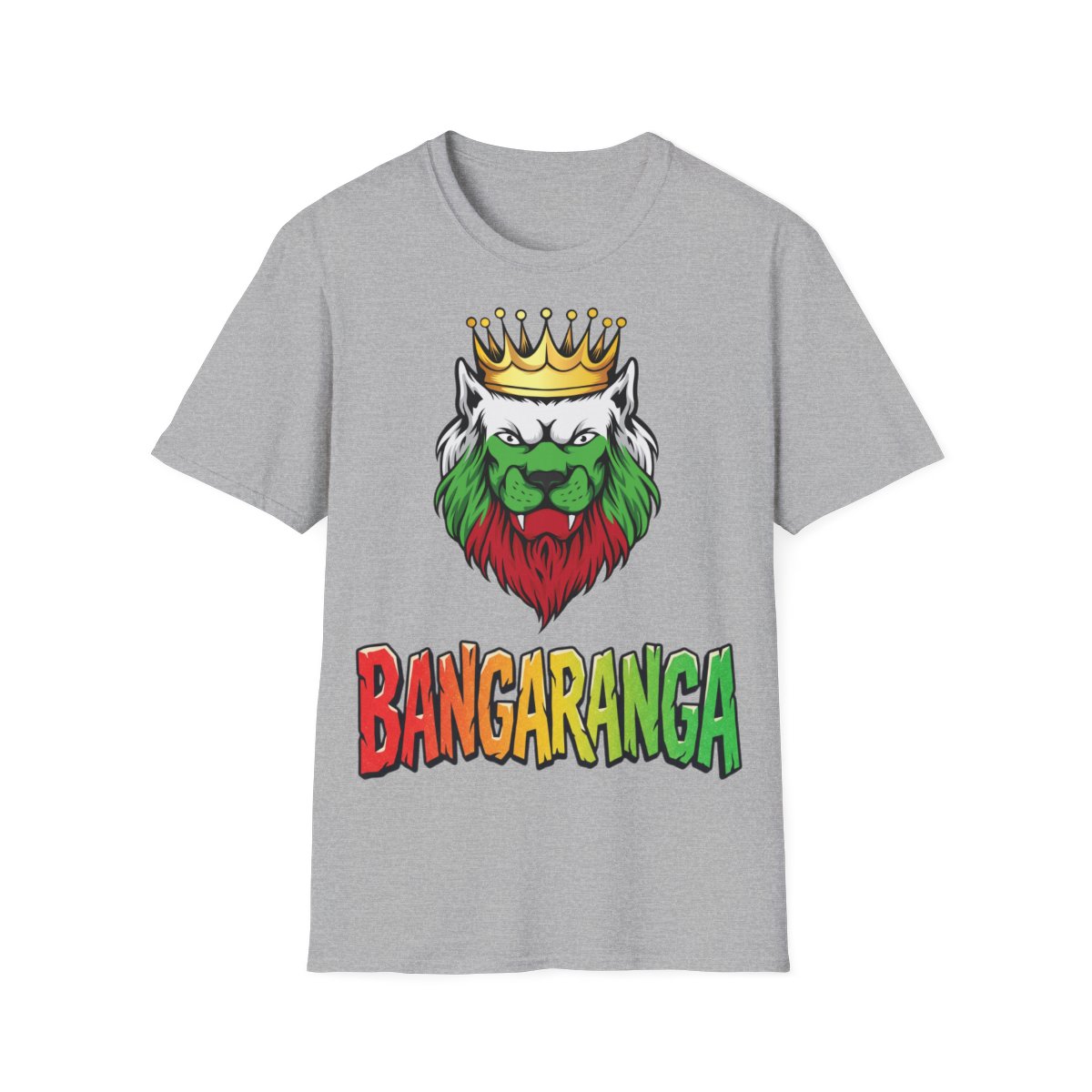 Bangaranga Lion Crown graphic T-Shirt | Reggae Rasta colors