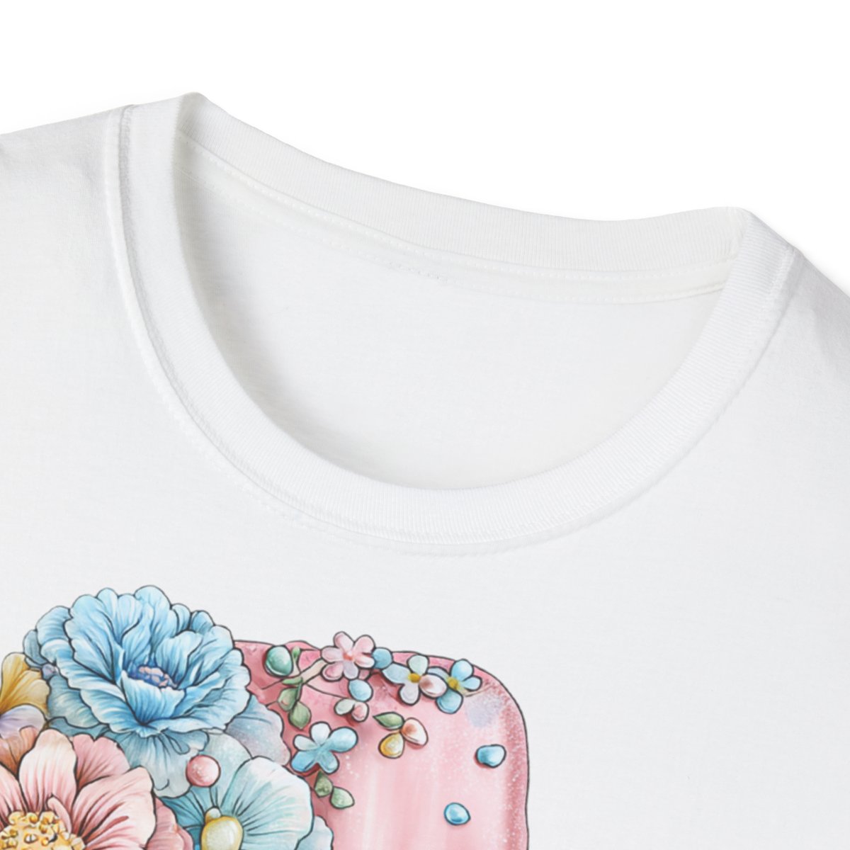 Kawaii Floral Popsicle T-Shirt | Süßes Eis-Charakter Shirt