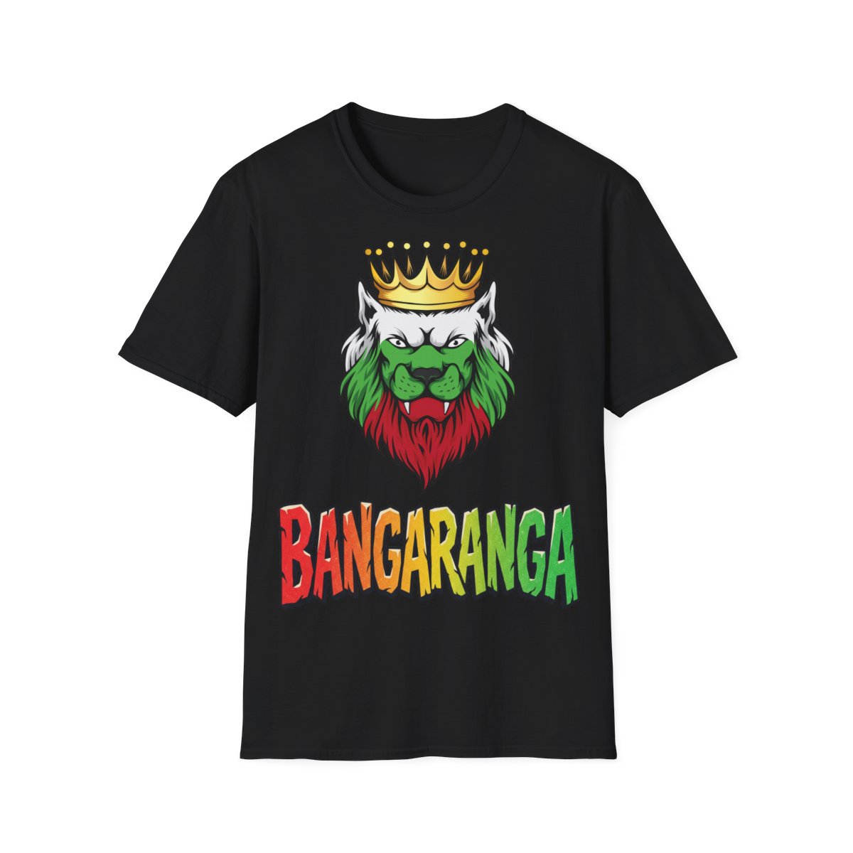 Bangaranga Lion Crown graphic T-Shirt | Reggae Rasta colors