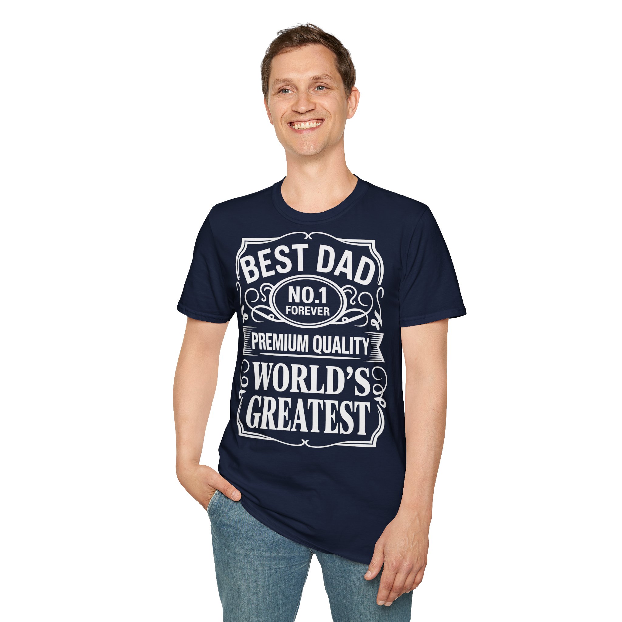 Bester Papa T-Shirt, Geschenk für Papa zum Vatertag, Best Dad World's Greatest Shirt, Vatertagsgeschenk, Geburtstag Papa, Herren Shirt